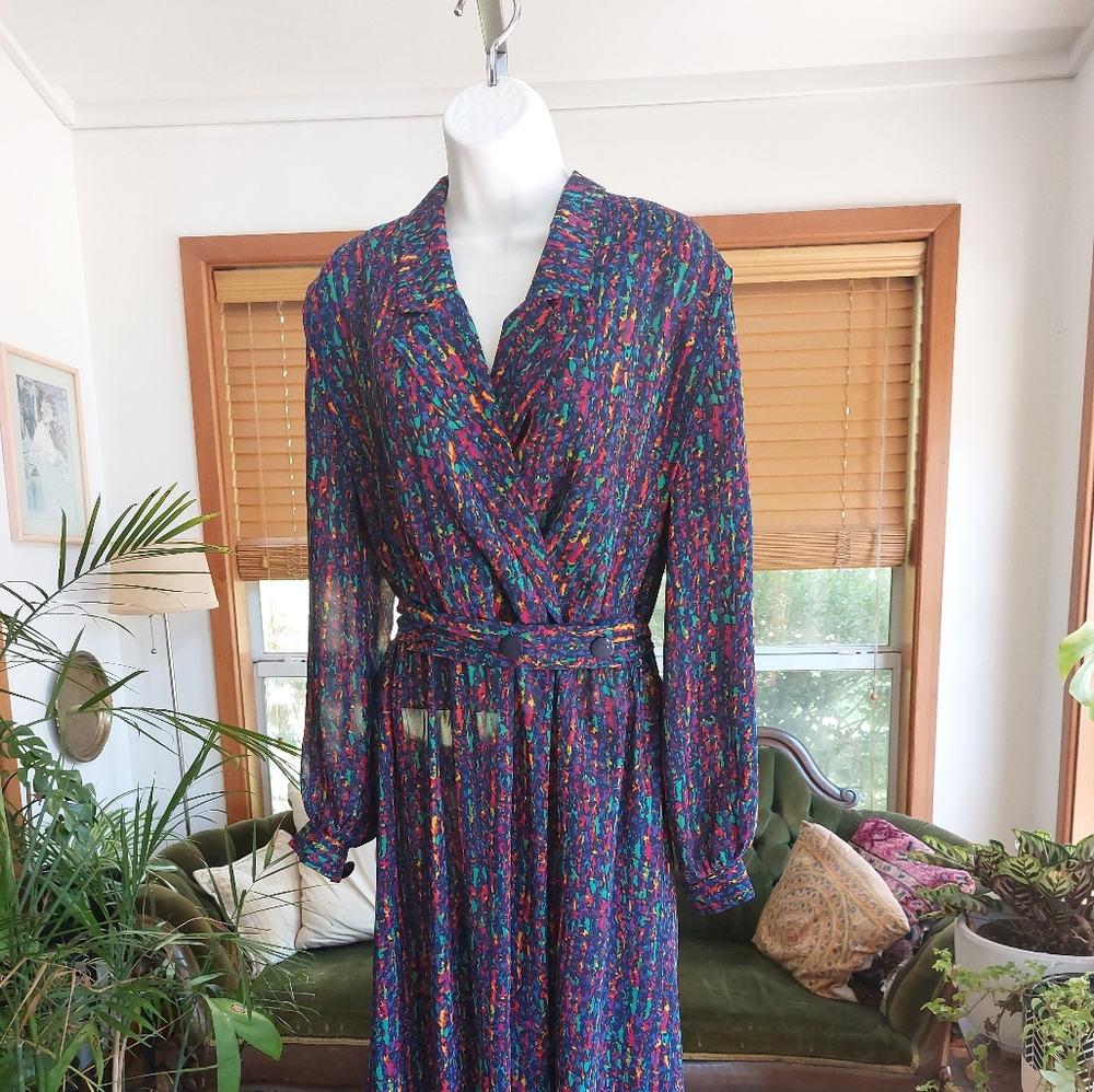 Funky Vintage Dress multi colored pattern